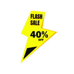 40 Percent Off, Discount Sign, Flash Sale signs