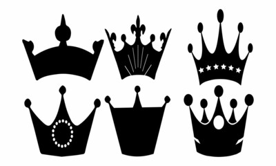 Set Of Crown Vectors
