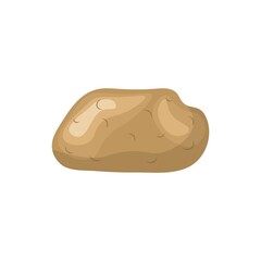 one potato isolated on white background. vector illustration. Healthy food and vitamin. Vegetarian food. 