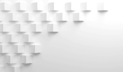 The pedestal on background with stand concept Backdrop standing empty shelves 3D illustration.