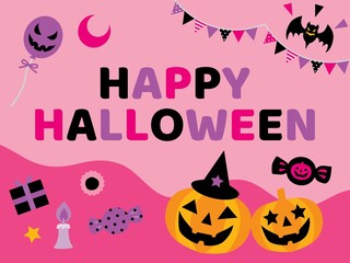 ハロウィーンの背景イラスト