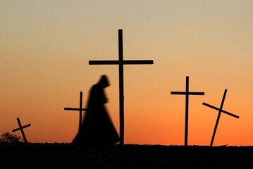 cross on sunset