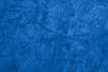 Old wall pattern texture cement blue dark abstract  blue color design are light with black gradient background.