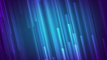 Blue neon glowing stripes abstract modern background
