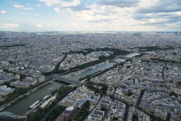 Aerial view of Paris skyline