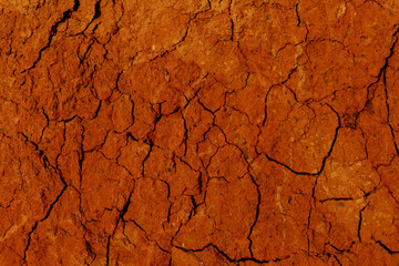 Geology. Desert landscape. Panorama view of the sandstone formation, the rocky cliffs, sand. Background or texture of sandy cliff on the coast, orange limestone