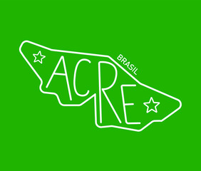 Geometric map of the brazilian state of  Acre