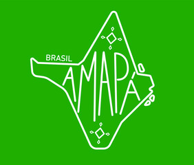 Geometric map of the brazilian state of Amapá