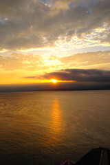 Sunset over the horizon of the Shonan sea
