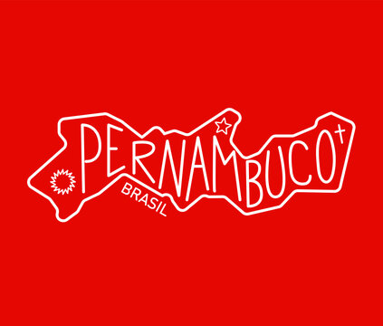 Geometric map of the brazilian state of Pernambuco