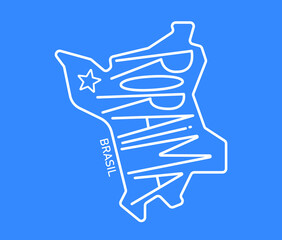 Geometric map of the brazilian state of Roraima