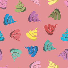 Fototapeta na wymiar seamless pattern with colorful poop