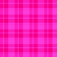 Pink checkered tartan fabric