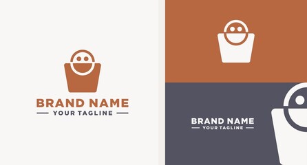 SMILE BASKET LOGO NEGATIVE SPACE EDITABLE