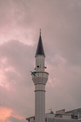 Obraz premium Top part of a mosque at sunrise