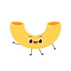 Obraz premium Macaroni vector. Macaroni noodle. Macaroni character design.