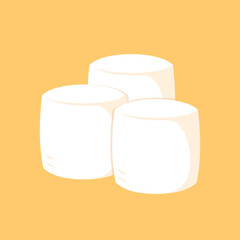Marshmallow cartoon vector. free space for text. wallpaper. background.