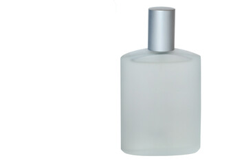 a bottle of perfume on white background