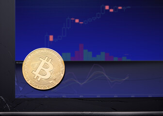 bitcoins on blur charts and  cracked screen