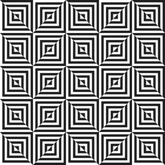 fabric Seamless geometric pattern. Pyramid shape elements. Diagonal checked texture. Vector art.