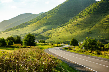 A beautiful landscape photography with Caucasus Mountains in Georgia.