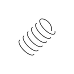 Coil spring line outline icon