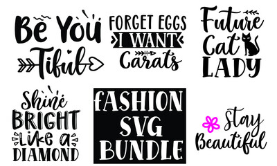 Fashion SVG T shirt Design Bundle