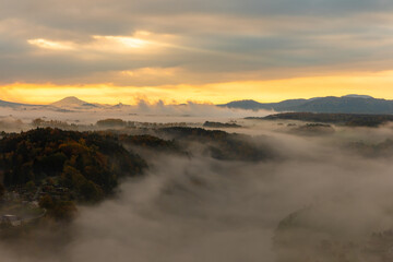 sunrise over the mountains