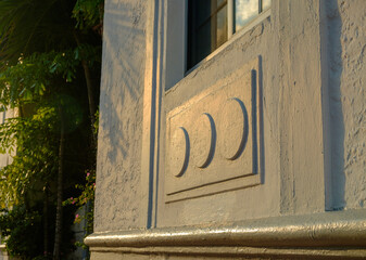 Tropical colors of Miami's South Beach art deco scenes reflect the older architecture of South...