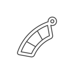 Brake pad line outline icon
