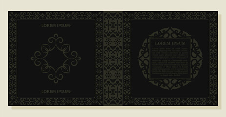 luxury dark ornament pattern classic cover