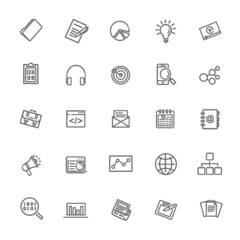 Icons for business, digital marketing.
