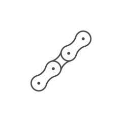 Bicycle or motorcycle chain line icon