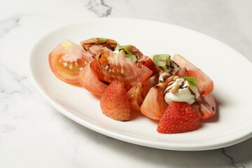 tomatoes and strawberry salad