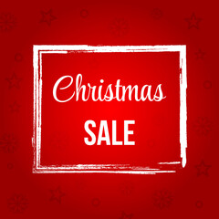 christmas sale on red background