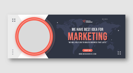 Business or marketing agency social media cover web banner