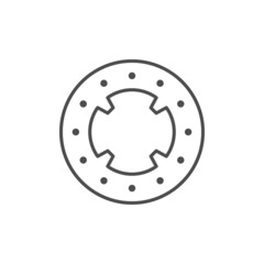 Brake disk line outline icon