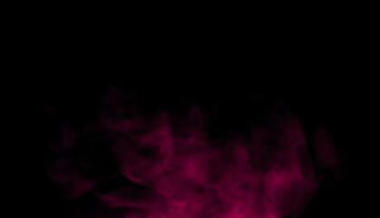 pink steam smoke spray isolated black background