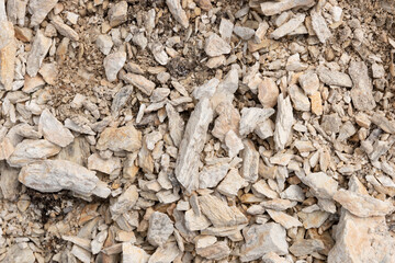 Pointed bright granite stones as a background