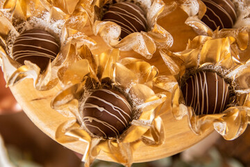 Wedding decoration with sweet, candy, confection, sugar
