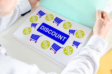 Discount concept on a paper