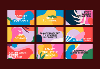 Colorful Banner Layout with Quote