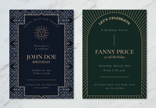 Wedding Invitation Card Set