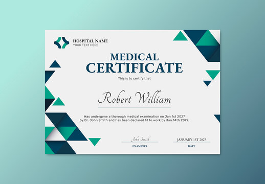 Medical Certificate Layout