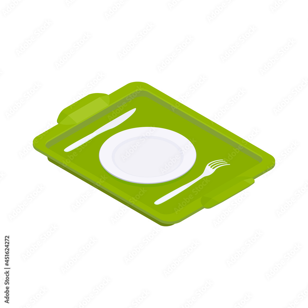 Wall mural Tray Isometric Icon