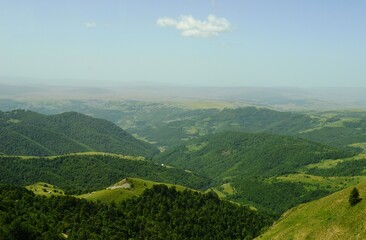 Fototapeta na wymiar green mountain landscape in summer