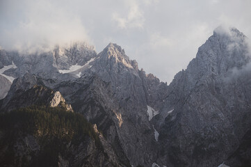 Mountain massif "Spik" of the Triglav national park in Slovenia