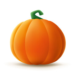 3D illustration of Halloween pumpkin. Isolated.