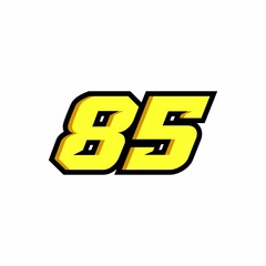 Design number 85 racing logo on white background