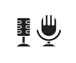 microphone icons set vector illustration